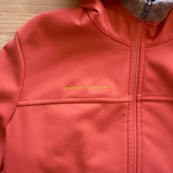 MAYA MAYA Women s Climate Control Embroidered Orange Slim Jacket Size L - Picture 8 of 14